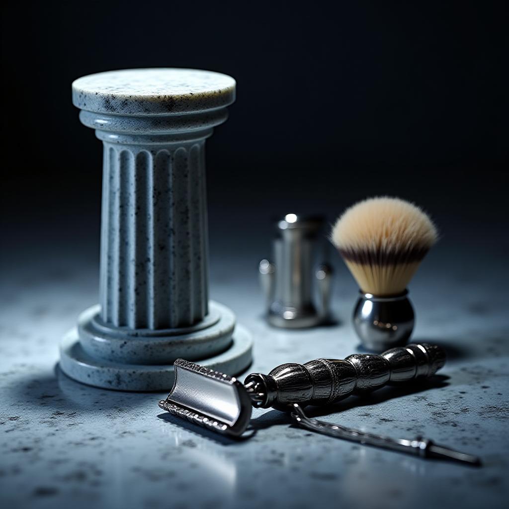 Architettura classica e strumenti da barbiere